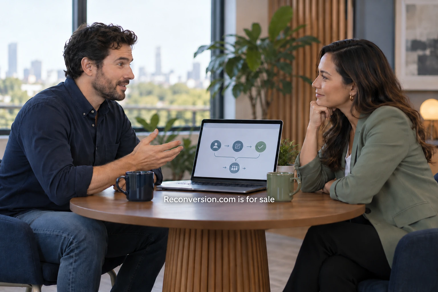 A founder interviewing a prospective career-change customer